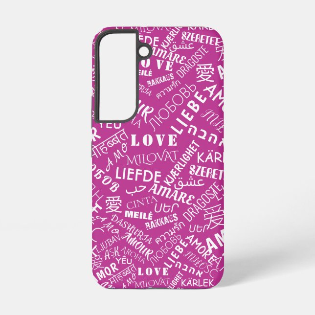 Love Text Samsung Galaxy Case Choose Colours (Back)