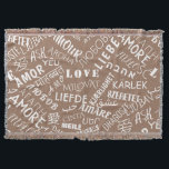 Love Text Throw Blanket Multi Language Word<br><div class="desc">Love - Multi Language - Customisable - International Love - Add Your Language Text - LOVE ! 
Choose Your Favourite Colours / Text / Font
All We Need Is Love !</div>