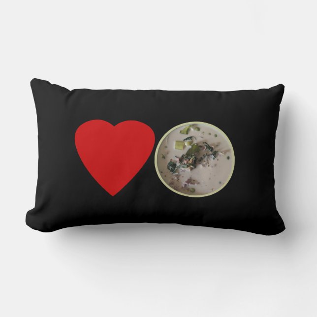 Love Thai Green Curry ... Thailand Street Food Lumbar Cushion (Front)