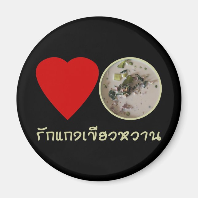 Love Thai Green Curry ... Thailand Street Food Magnet (Front)