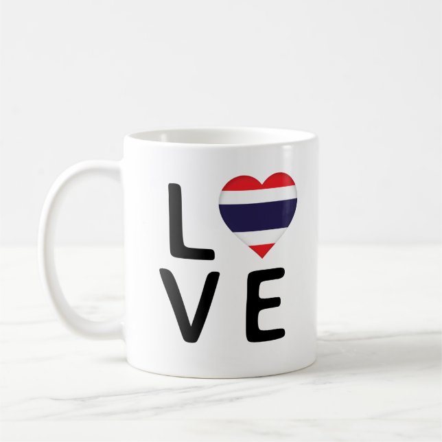 Love - Thailand Flag Coffee Mug (Left)