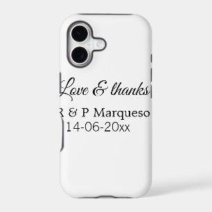Love & thanks add couple name wedding add date yea