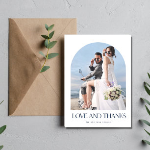 Love Thanks Arch Photo Wedding Thank You  Card