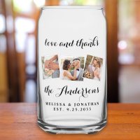 Love & Thanks Custom Photo Collage Modern Wedding