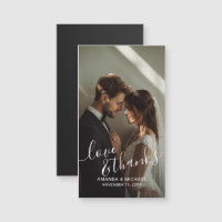 'Love & Thanks' Custom Photo Wedding Favor