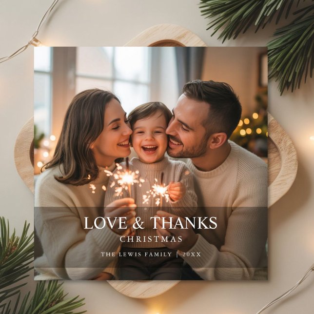 Love & Thanks Family Holiday Card (Creator Uploaded)