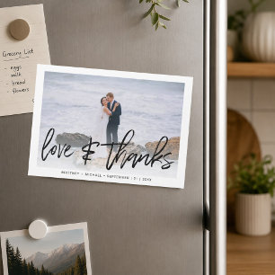 Love Thanks Hand-Lettered Photo Simple White