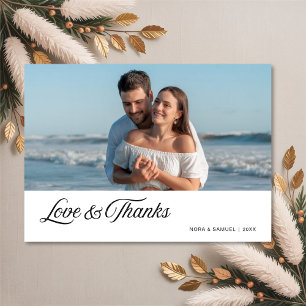 Love & Thanks Holiday Couple   Holiday Card