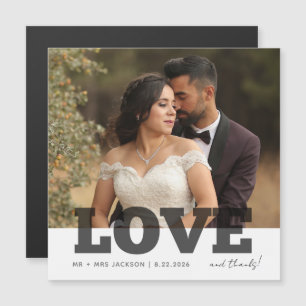 Love Thanks Wedding Photo Thank You Card