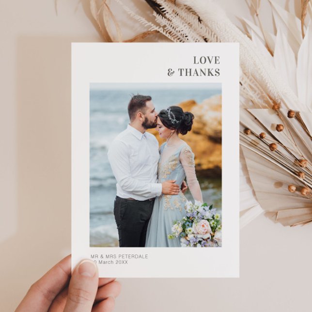 LOVE & THANKS | wedding thank you card (Creator Uploaded)