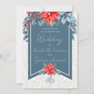 Love That Blooms in Winter Wedding Invitation