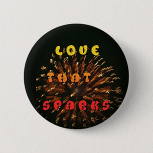 Love That Sparks Abstract Art Design Print 6 Cm Round Badge