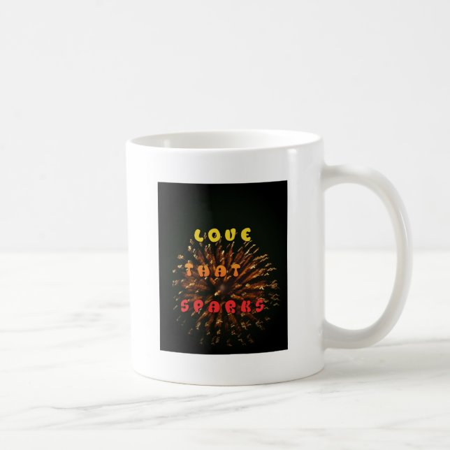 Love That Sparks Abstract Art Design Print Coffee Mug (Right)