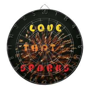 Love That Sparks Abstract Art Design Print Dartboard