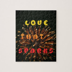 Love That Sparks Abstract Art Design Print Jigsaw Puzzle
