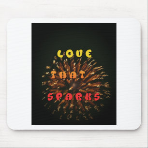 Love That Sparks Abstract Art Design Print Mouse Pad