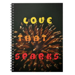 Love That Sparks Abstract Art Design Print Notebook