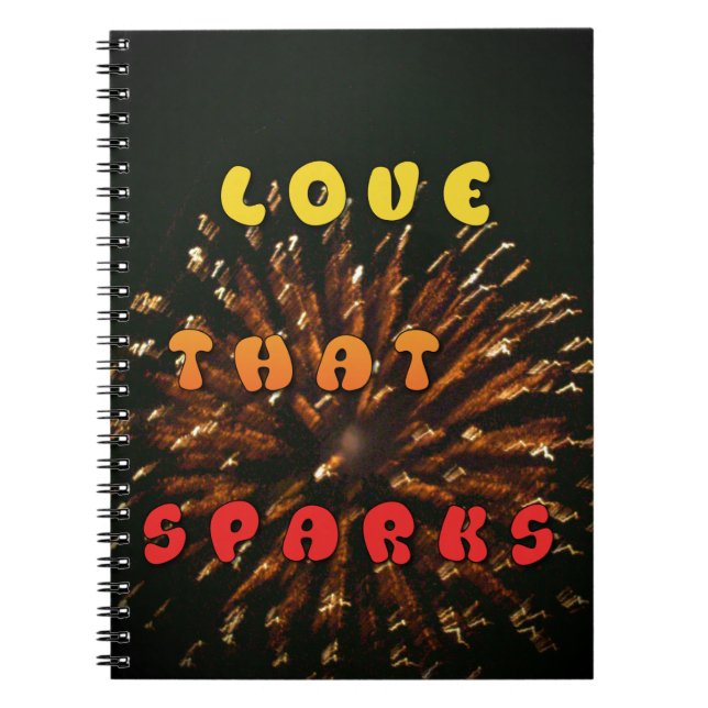 Love That Sparks Abstract Art Design Print Notebook (Front)
