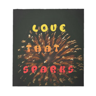 Love That Sparks Abstract Art Design Print Notepad