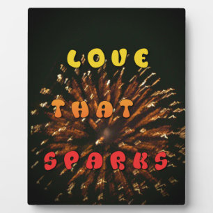 Love That Sparks Abstract Art Design Print Plaque
