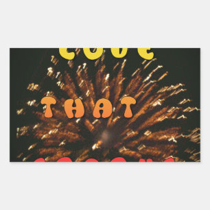 Love That Sparks Abstract Art Design Print Rectangular Sticker