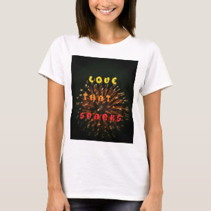 Love That Sparks Abstract Art Design Print T-Shirt
