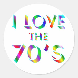 Love the 70's classic round sticker
