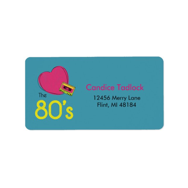 Love the 80's Address label (Front)