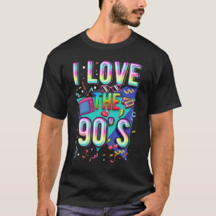 Love the 90s Disco 1990s Colourful T-Shirt