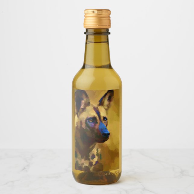 Love the African Wild Dog Wine Label (Front)
