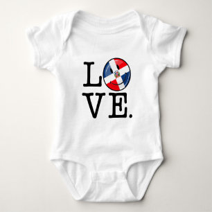 Love the Dominican Republic Smiling Flag Baby Bodysuit