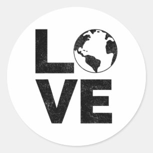 Love The Earth - Earth Day Classic Round Sticker