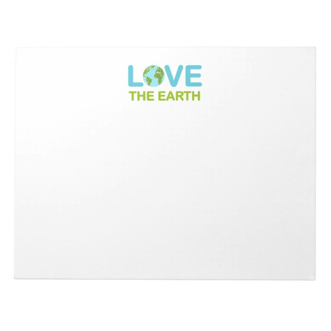 Love the Earth Earth Day Notepad (Front)