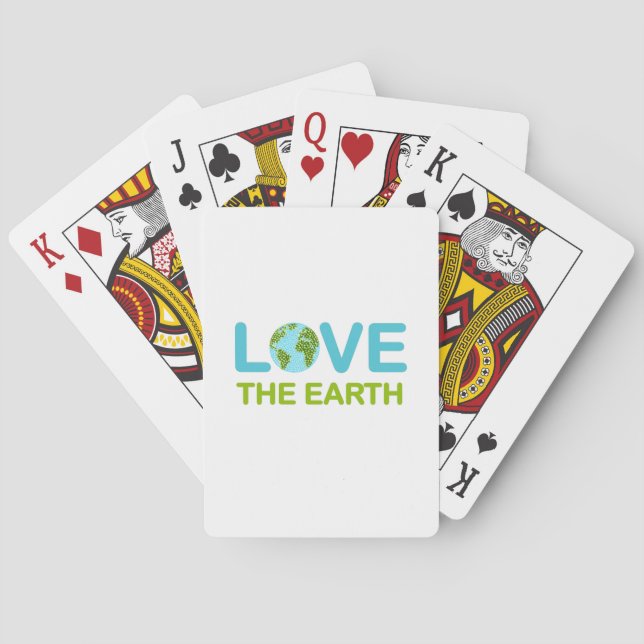 Love the Earth Earth Day Playing Cards (Back)
