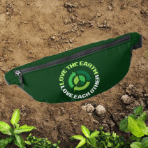 Love the Earth Environmental Awareness Green Bum Bags