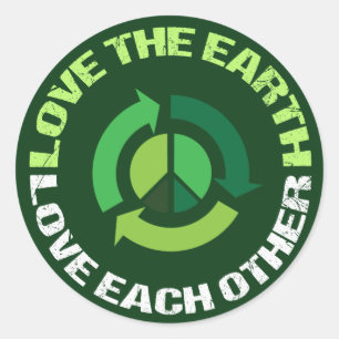 Love the Earth Love Each Other Classic Round Sticker