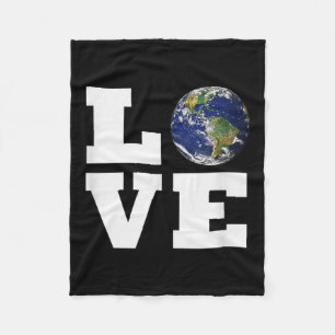 Love The Earth _ World Love Environmental Protecti Fleece Blanket