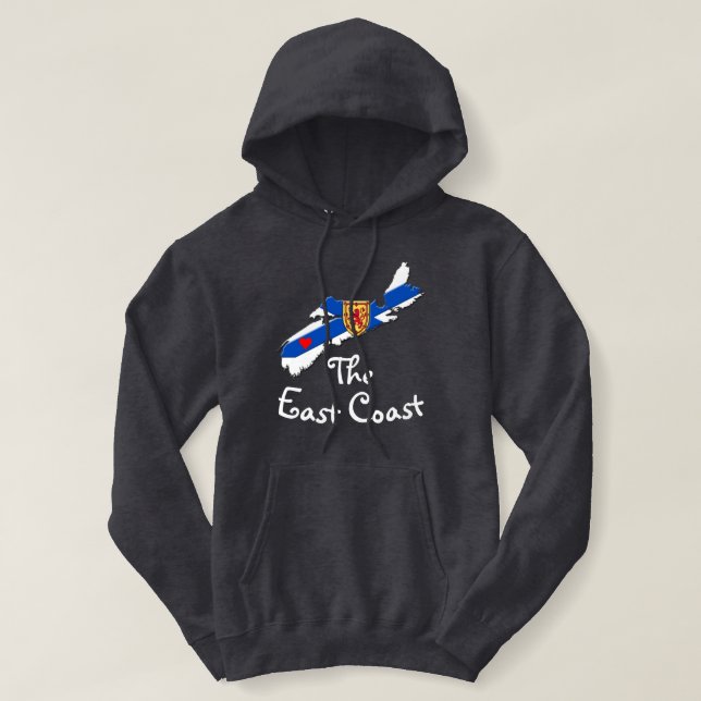 Love The East Coast  Heart Nova Scotia shirt (Design Front)