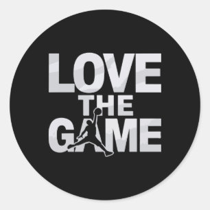 Love The Game – Basketball Classic Round Sticker