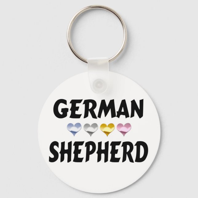 Love the German Shepherd Dog Key Ring (Front)