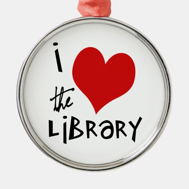 Love the Library Metal Tree Decoration (Front)