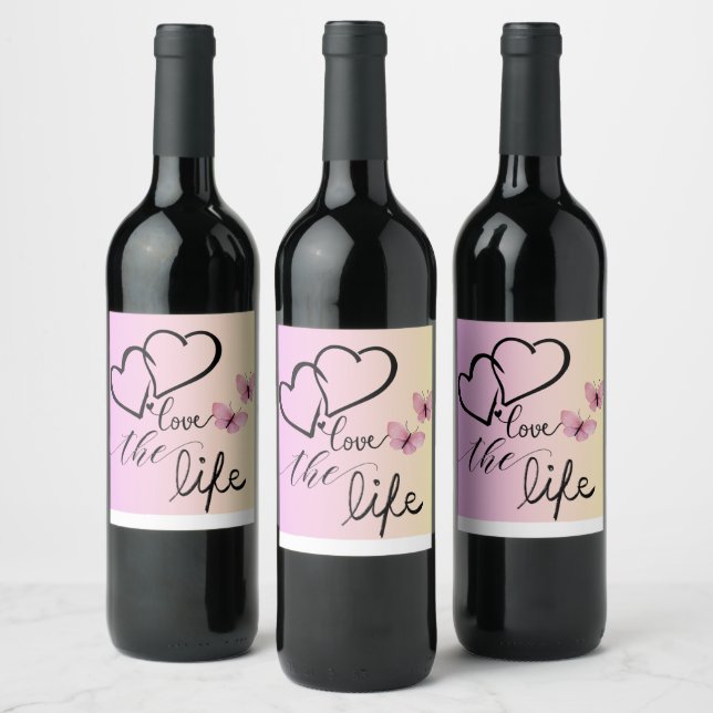 love the life  wine label (Bottles)