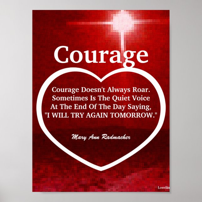 Love The Light Of Courage Quote-Customise Poster (Front)