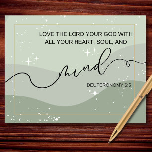 Love the Lord Deuteronomy 6 5 Christian Faith Postcard