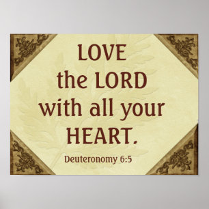 Love the Lord - Scripture quote - art print
