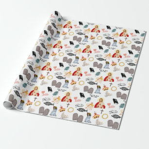 Love the Lord Your God, Pray, Faith Inspirational  Wrapping Paper