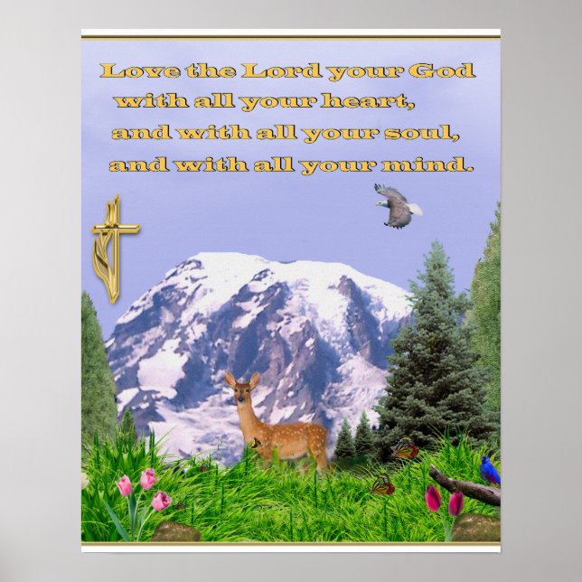 Love the Lord your God with all your heart poster (Front)