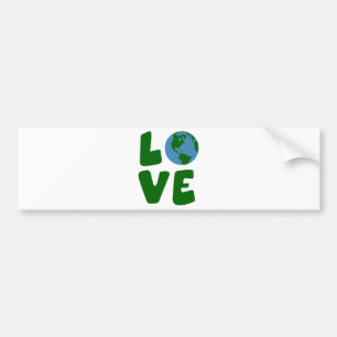 Love the Mother Earth Planet Bumper Sticker