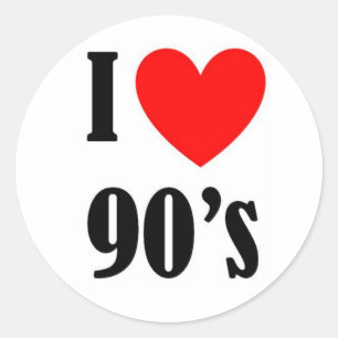 Love the nineties classic round sticker