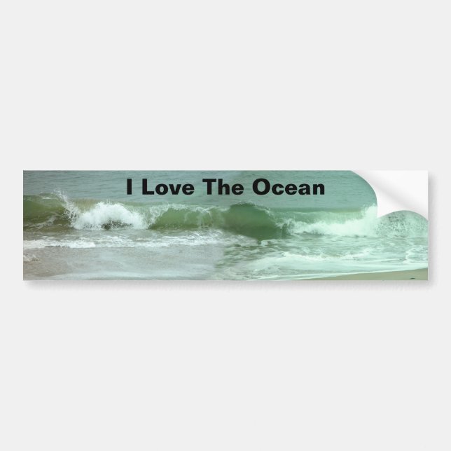 Love the ocean Bumper Sticker (Front)